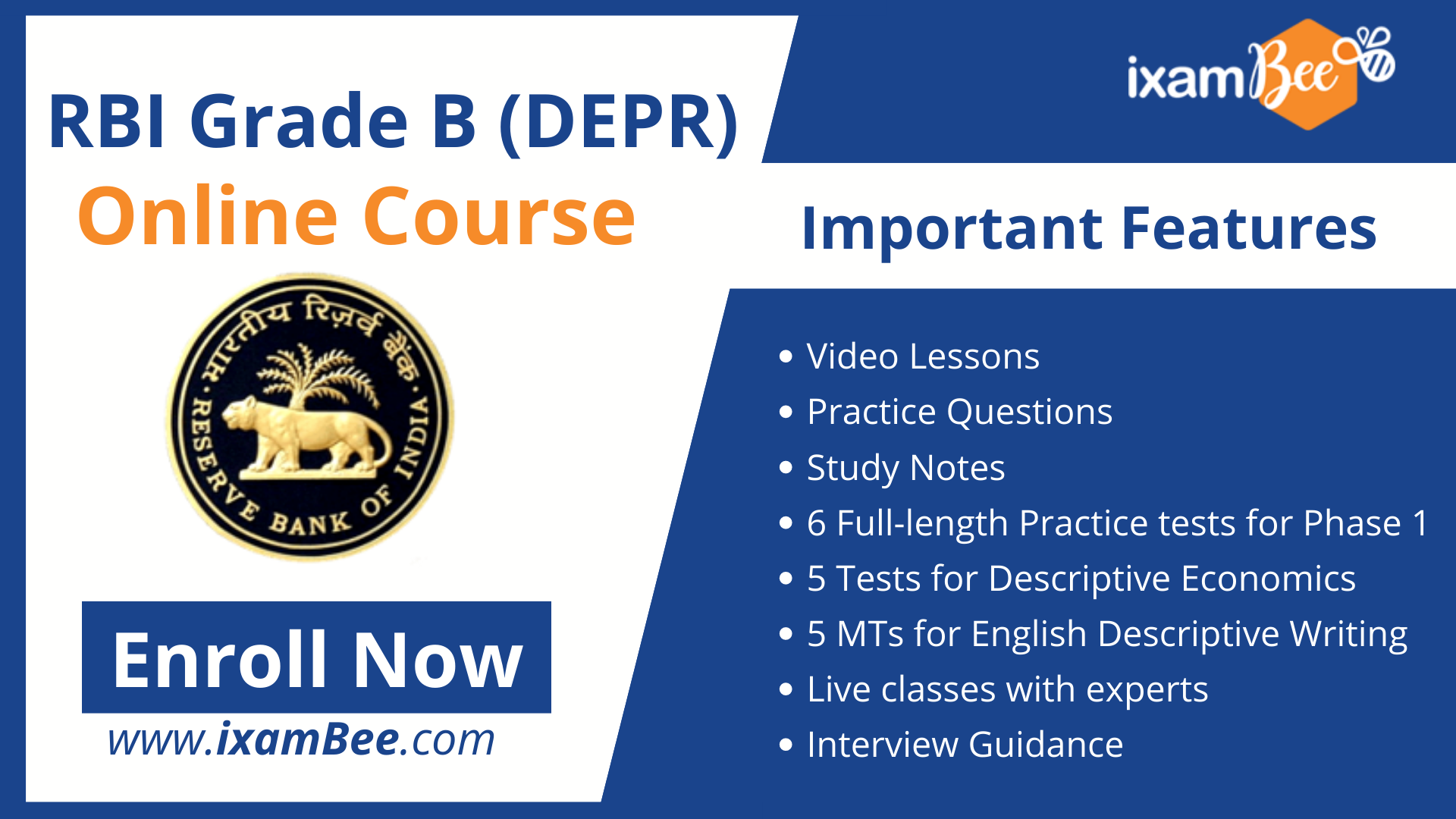 RBI Grade B DEPR Online Course, RBI Grade B Mains Online Coaching 2021 ...